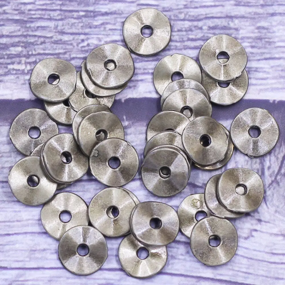 Spacer Beads Wave Round Tortuose Ring Zinc Metal Alloy Bronze Tone For Charms Bracelets Jewelry DIY Making Findings 9mm 100Pcs