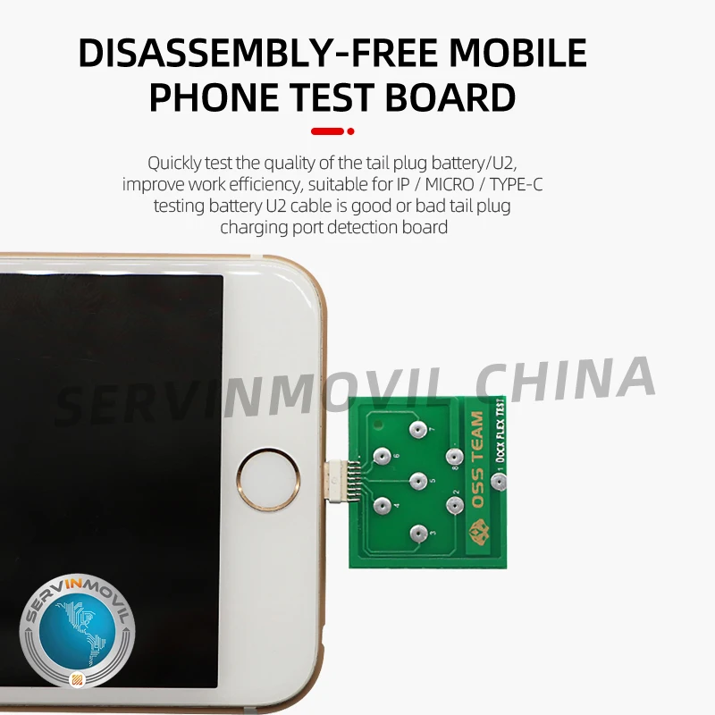 Micro USB Dock Flex Test Board for iPhone and Android Phones U2 Battery Power Function Testing Charging Port Diagnostic Tool