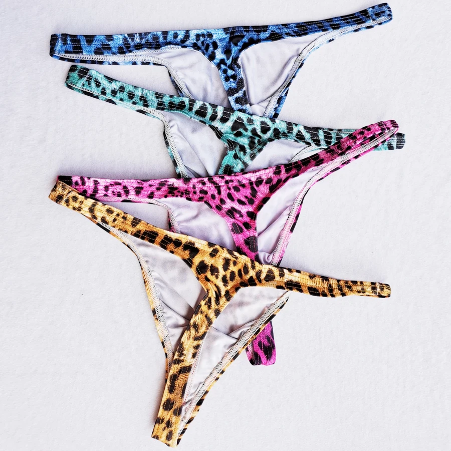 Sexy Underwear Thong leopard print Men's Underwear Mens Sexy Underpants Lingerie men Thongs and G strings tanga Hombre HT032