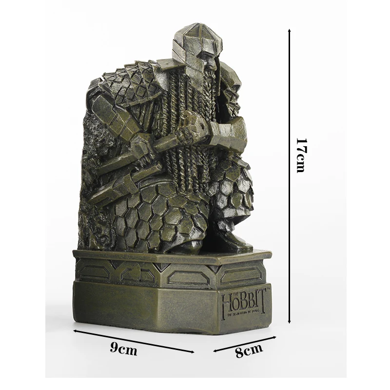 The Desolation of Smaug RESIN statue Bookend Sculpture Decoratoin Book Holder Lonely Mountain Dwarf No Axe