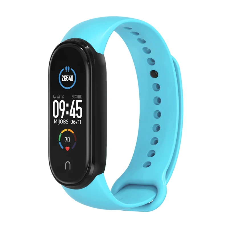 Mijobs Sport Strap for Mi band 7 6 5 Silicone wrist Bracelet Dual Colors Strap Wristband Smart Band For Xiaomi Miband 7 6 5