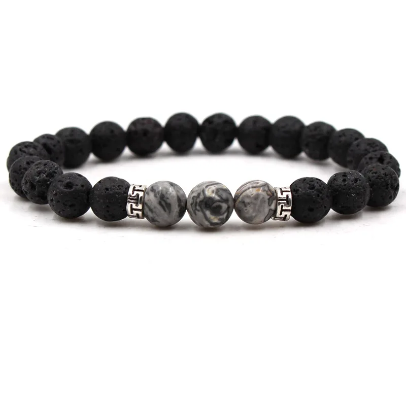 7 Chakra Essential Oils Diffuser beaded bracelets For women men Lava Rock Natural stone Charm Strand bracelet Yoga Jewelry