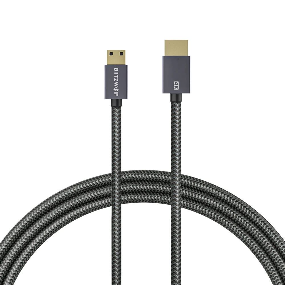 BlitzWolf 4K 18Gbps Mini HDMI-compatible to HDMI-compatible Cable Wire 4K*2K@60H 18Gbps Transfer PP Braided Jacke Video Cables