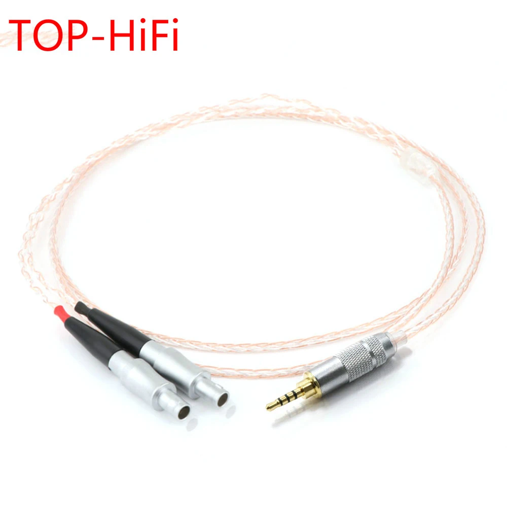 

TOP-HiFi 7N Crystal Single Copper Silver Mix Headphone Upgrade Cable Cable for HD800 HD800S HD820 Enigma Acoustics Dharma D1000