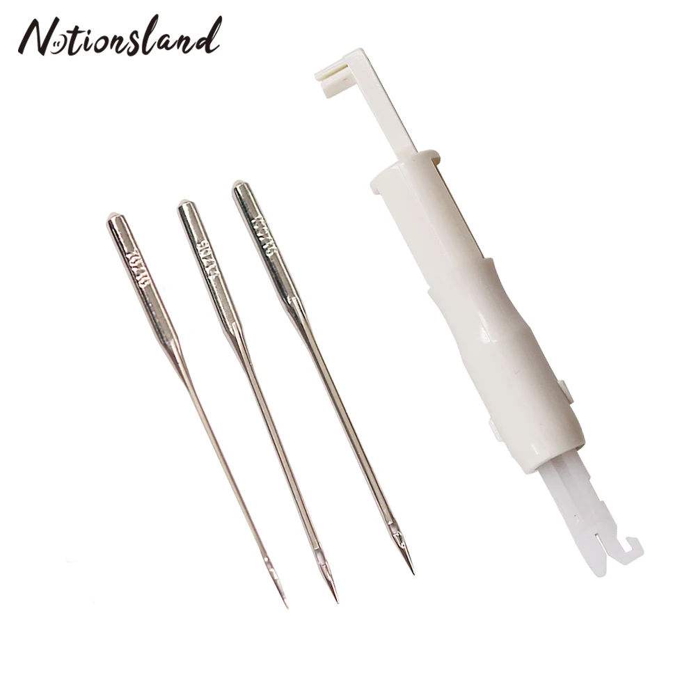 

20Pcs Mixed Size Sewing Machine Needles & 1PcNeedle Threader for Sewing Machine Needle Changer Lead Wire Insertion Tool