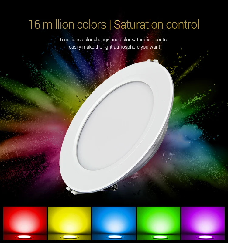 MiBoxer LED Downlight WiFi Smart APP Dimming Round Spot Light 6W 9W 12W 15W RGB Color Changing Light Work With Alexa Google Home