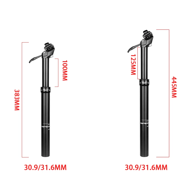 Kindshock KS EXA Speed Up Bicycle Dropper Hydraulic Seatpost Stroke 100m/125mm 30.9/31.6mm Hand-operated  Mountain Bike Seatpost