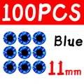 100 piezas de 11 mm azul