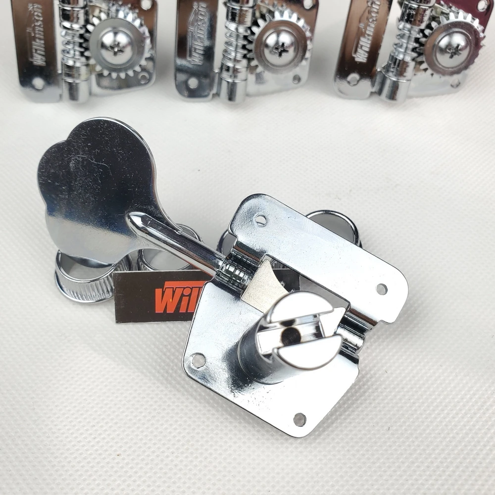 Open Frame wilkinson Electric Bass Guitar Machine Heads Tuners Guitar Tuning Pegs WJBL-200 Chrome Silver Made In Korea