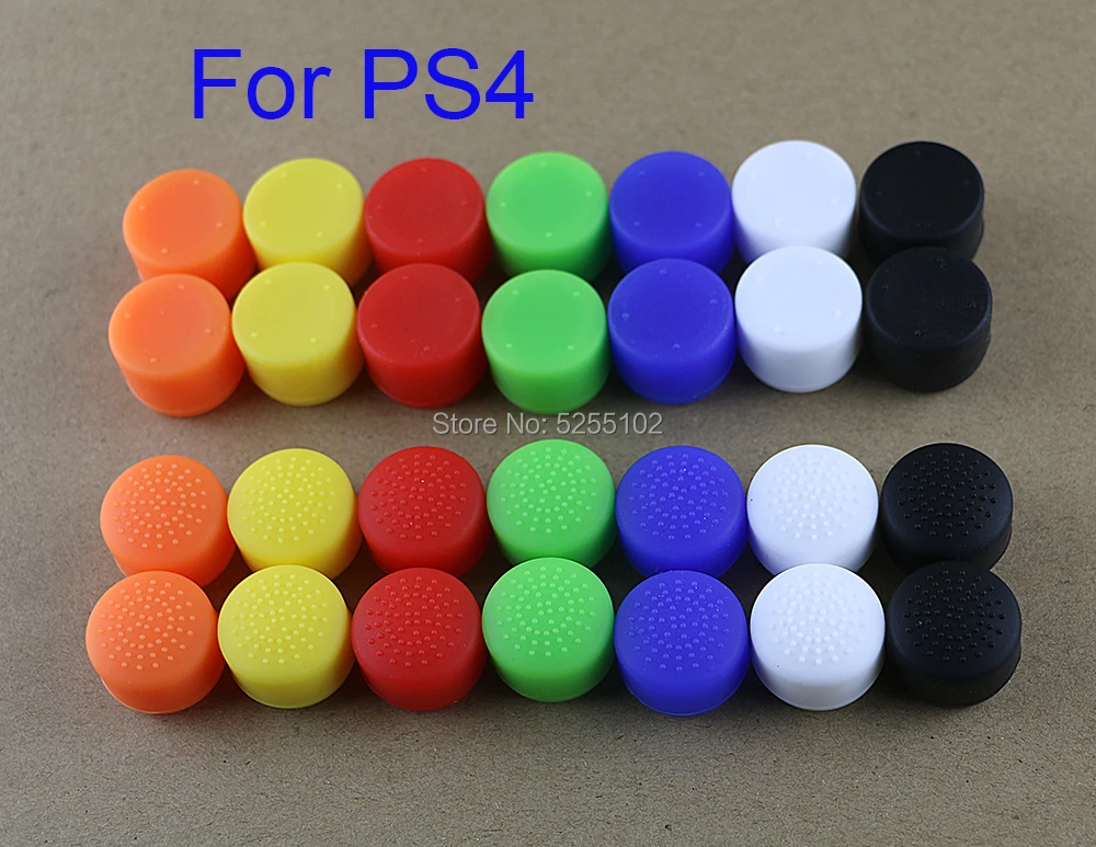 

100Pcs 4 in 1 Analog Grips Caps Cover Replacement for PS4 Controller Silicone Cap Controller Joystick Heightened non-slip caps