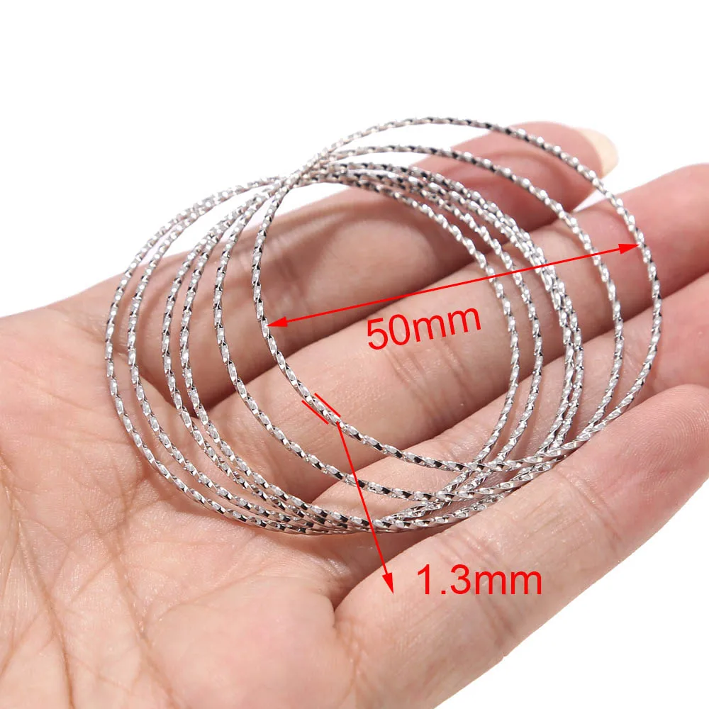 10pcs Silver Tone Stainless Steel Large Hoop Circular Link O Ring Connectors 50mm/30mm for Earring Making