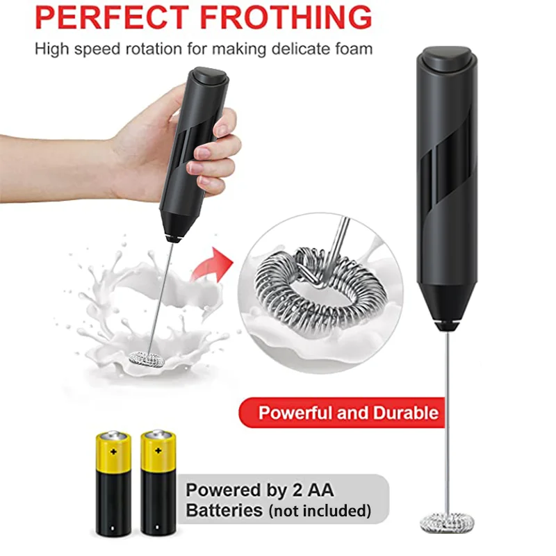 Electric Milk Frother Foamer Coffee Foam Egg Beater Cappuccino Stirrer Mini Portable Food Blender Kitchen with Stand Whisk Tools