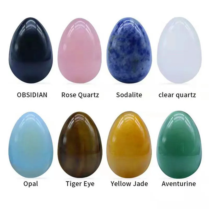 Natural Carved Mini Yoni Egg Crystal Healing Gemstones For Sale