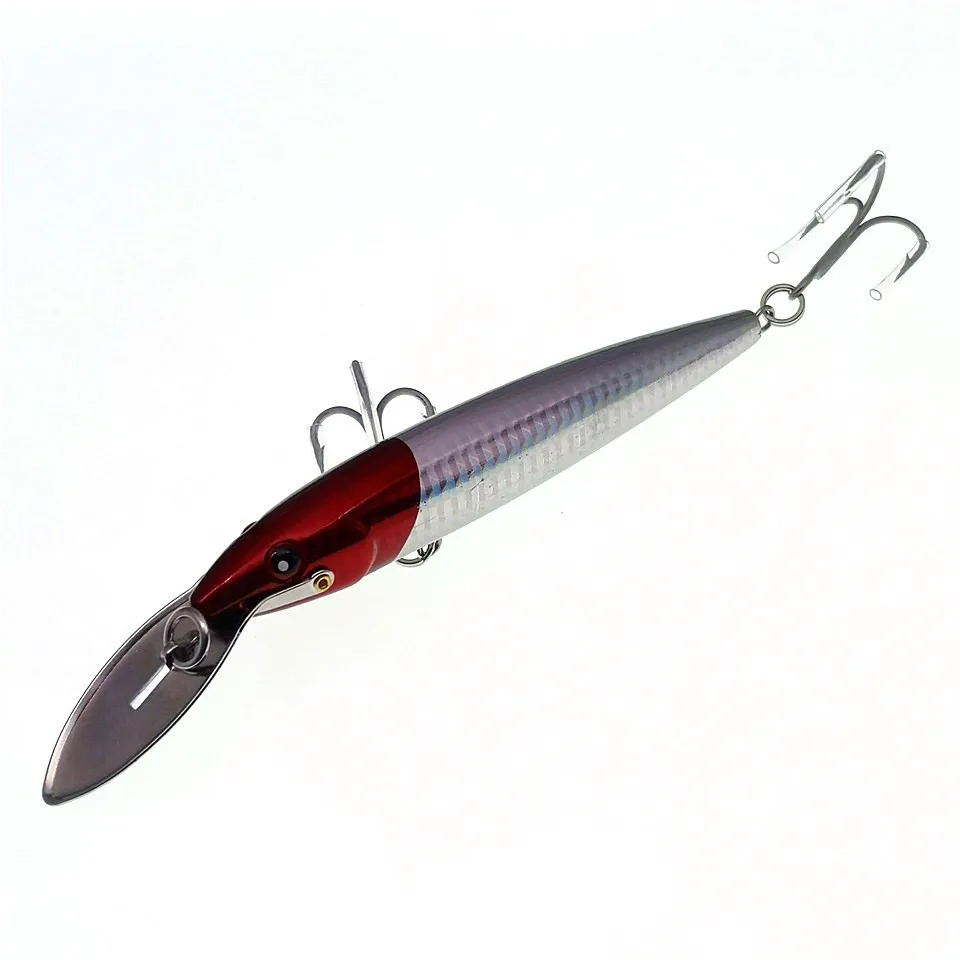 1Pc 130mm/32.5g Floating 0-5m Iron Tongue Minnow stainless steel lip Pencil Bait Dogs Bass Lure Fishing Tackle