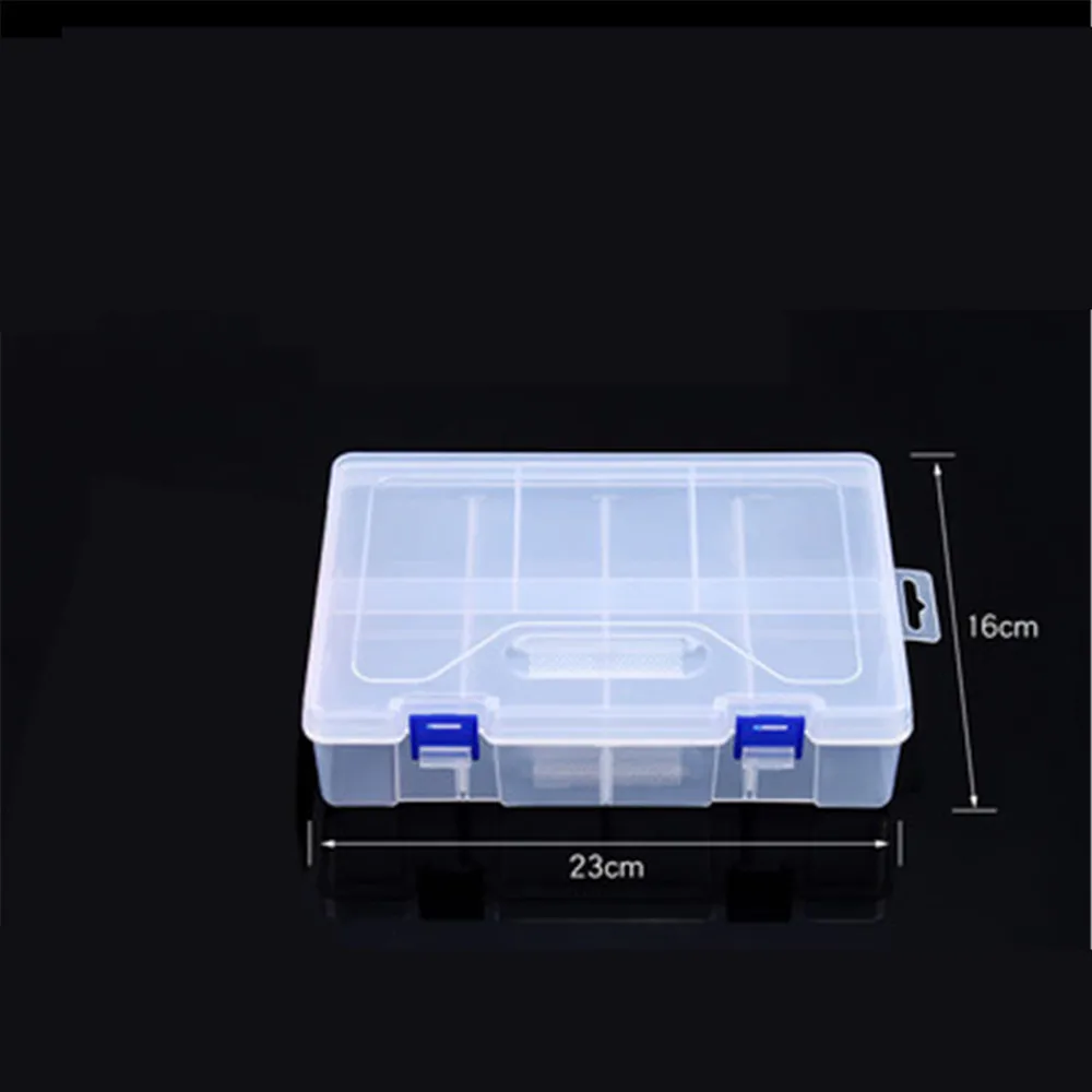 Combination transparent parts box rectangular small screw storage box jewelry box household sealed plastic box with lid