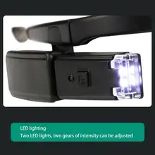 Adjustable LED headband magnifier with 2 lenses #6