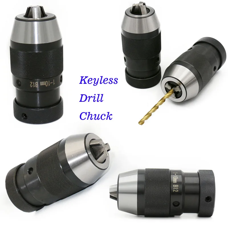 High quality B10 B12 B16 B18 B22 chuck collet JT6 chuck Self Tighten Keyless Drill Chuck for drilling machine Taper Drill Chuck