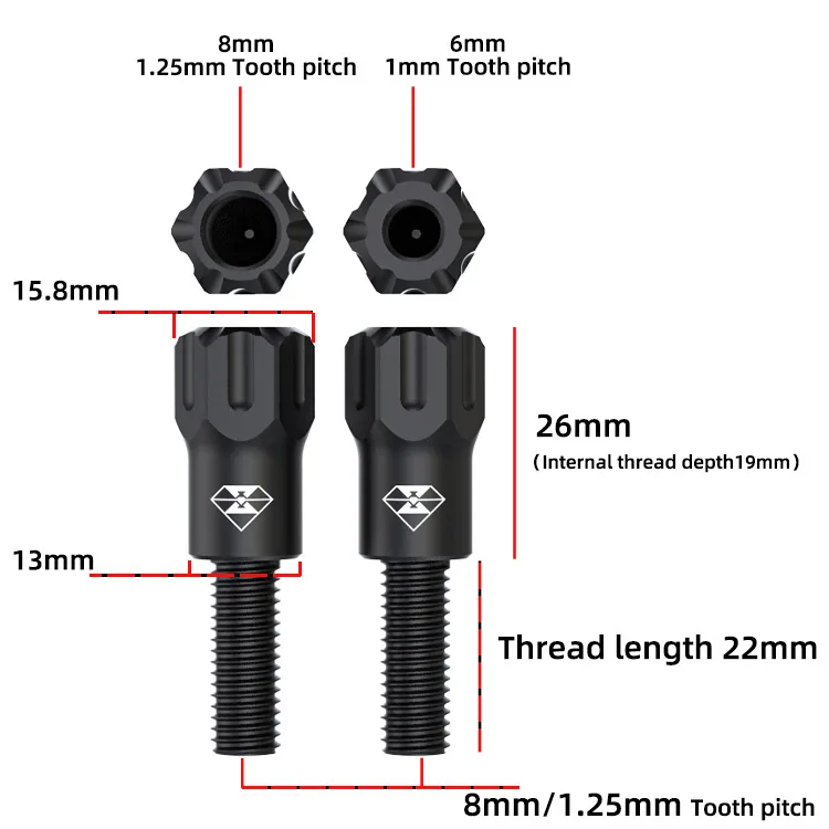 Motorcycle Handlebar Stem Riser M8 Screws phone Action camera Bracket Expansion Screw Bolts Accessories For Suzuki Honda Yamaha