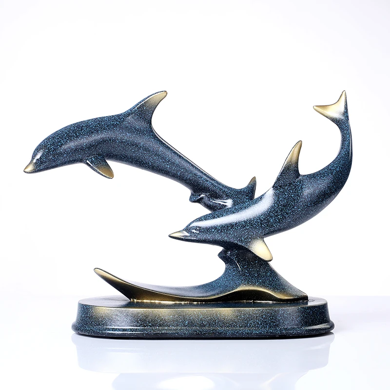 

Couple Dolphin Miniature Resin Dolphin Lovers Figurine Marine Home Decor Craft Ornament Wedding Gift Valentine's Day Souvenir