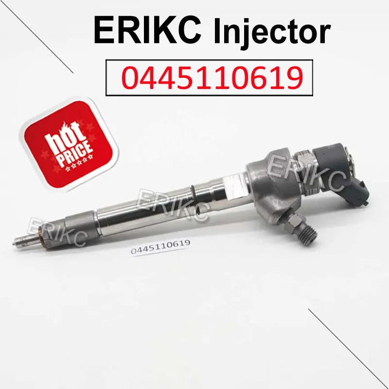 ERIKC 0445110619 Genuine Common Rail Injection Parts 0 445 110 619 Fuel Pump Dispenser Injector Nozzle 0445 110 619 for Bosch