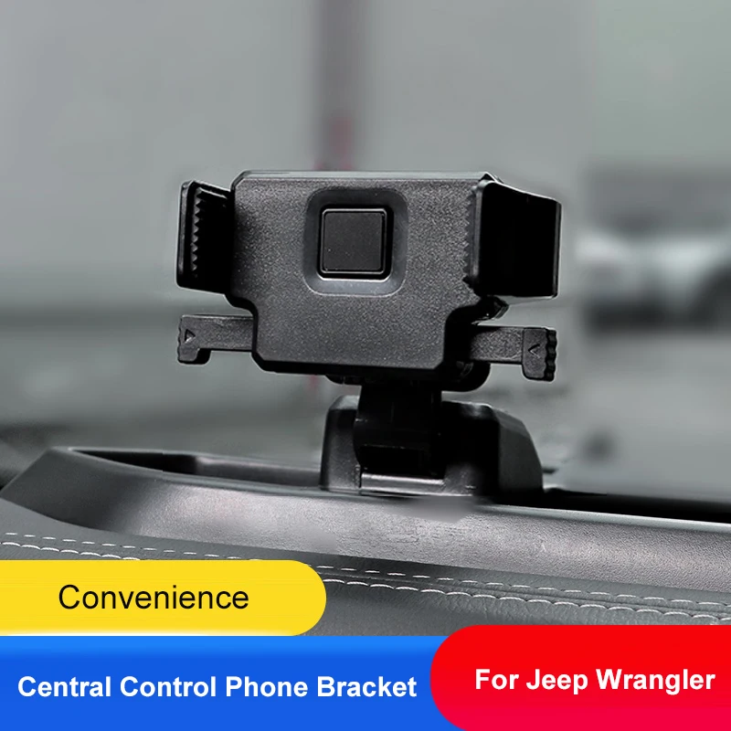 QHCP Car Phone Holder Interior Central Control Air Outlet Mobile Phone Bracket Navigation Stand For Jeep Wrangler JL 2018-2022