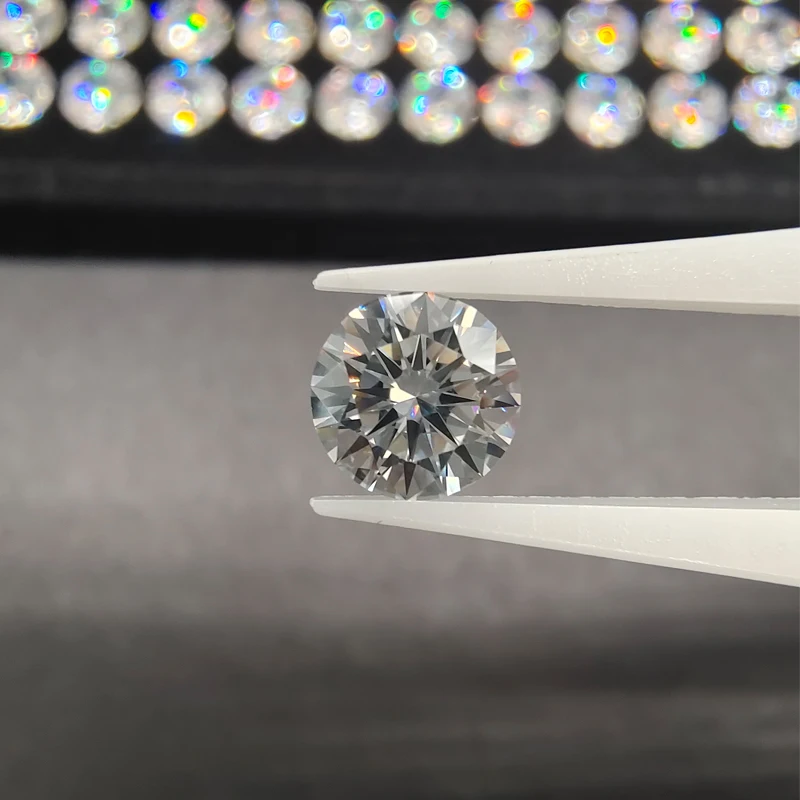 100 Pcs / Pack 3-6mm 58 Facets Cut Zirconia Real 5A White D Color Flawless Cubic Zirconia Synthetic Diamond Loose Stones Hearts