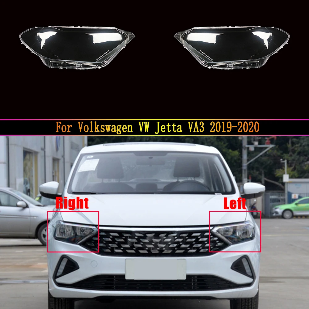 

For Volkswagen VW Jetta VA3 2019 2020 Headlamp Transparent Cover Lampshade Headlight Shell Cover Lens Glass car accessories