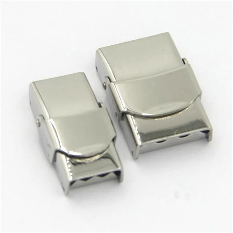 10pcs/lot Stainless Steel Bracelet End Clasps Hooks fit Rectangle Hole Leather Connectors for DIY Jewelry Making