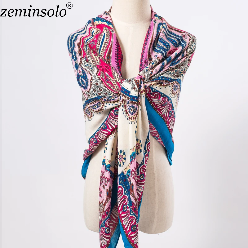 Hot sale Scarves Pashmina 120*120cm Cotton Scarf Wrap Shawl Winter Scarf Women\'s Scarves Square Blanket Cachecol High Quality