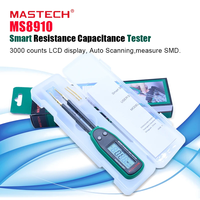 MASTECH Smart SMD Tester Capacitance Meter Multimeter MS8910 3000 counts LCD display Auto Scanning  Auto Ranging