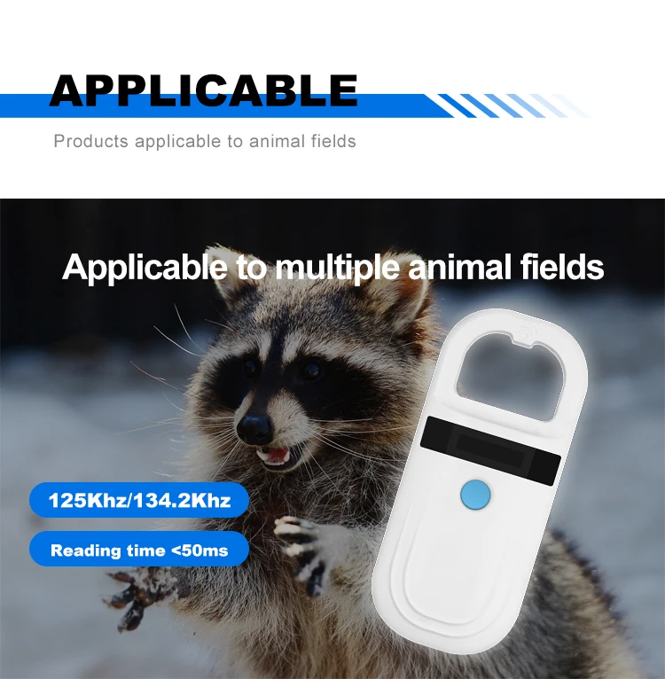 134.2khz Pet ID Scanner ISO11784/5 Animal Pet ID Reader Chip Transponder USB Handheld Digital Tag Microchip Scanner for Dog Cat