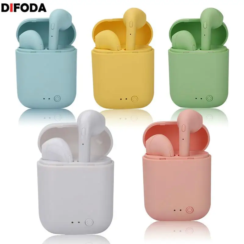 DIFODA Bluetooth 5.0 Earphone TWS Matte Macaron Earbuds With Mic Charging Box Headset Wireless HeadphonesMini-2 TWS Wireless