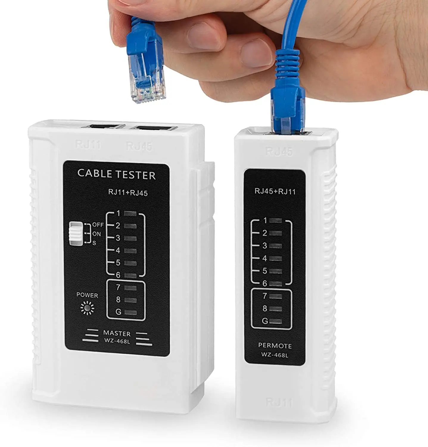 RJ11 RJ45 Cable Tester Network Lan Tester Tool For Telephone Cat5e Cat6a Cat7 Cat8 RJ45 Testing