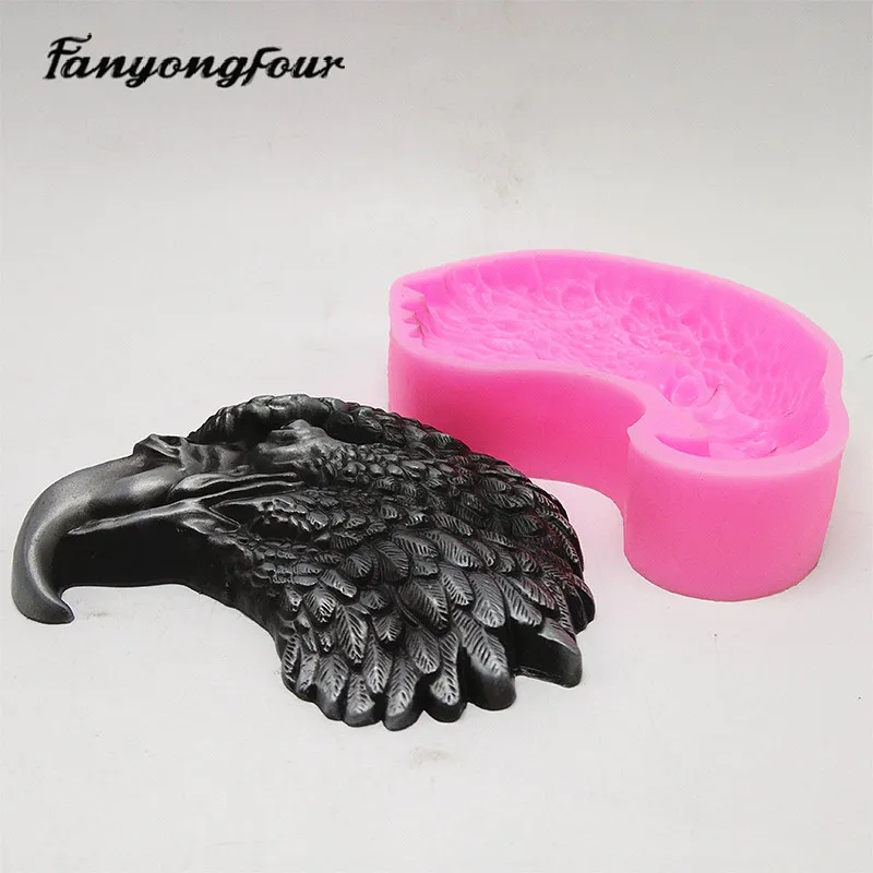 Eagle Head Silicone Mold DIY Flipping Gypsum Crystal Drop Glue Resin Candle Concrete Special Mold Making Craft Decoration