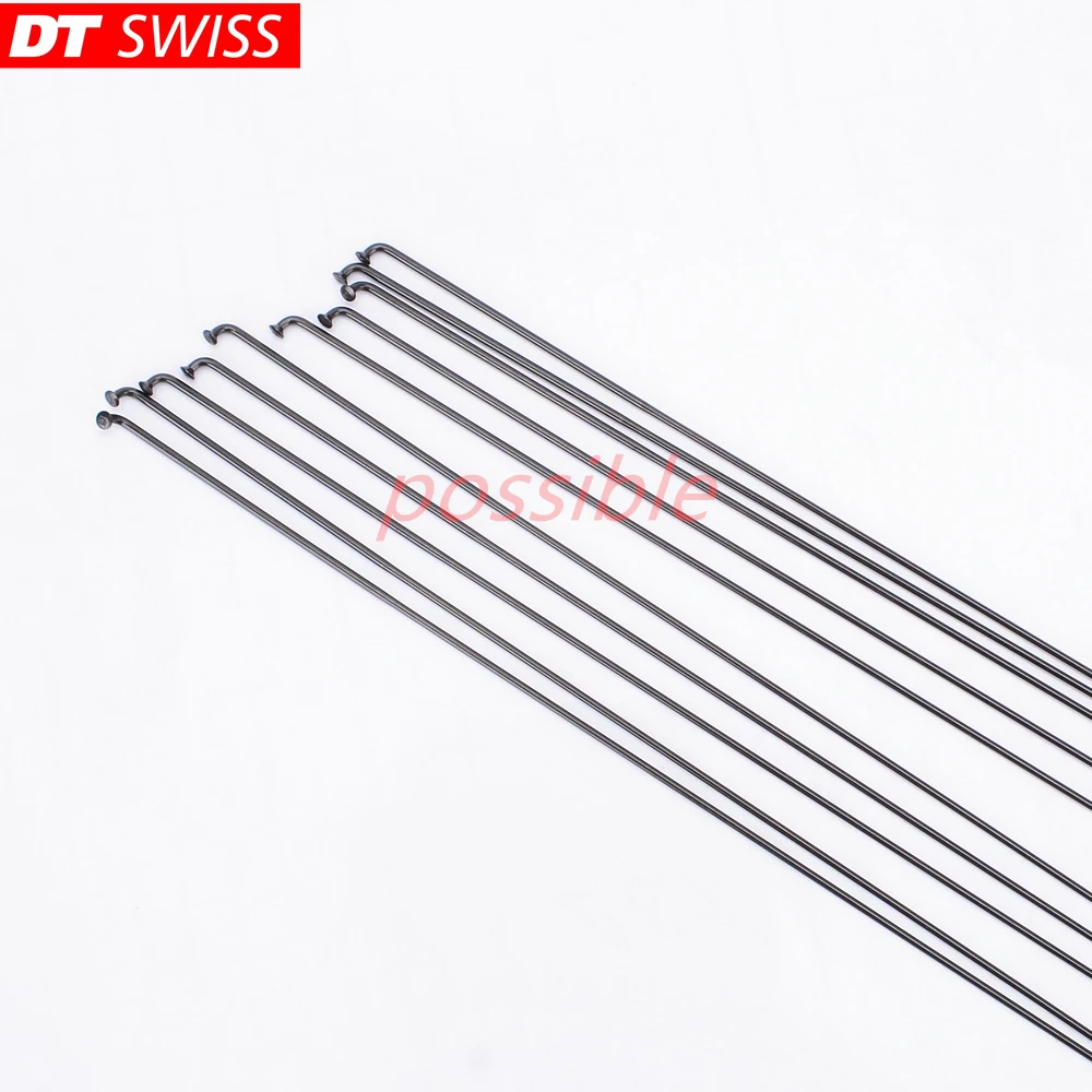 Bicycle spokes DT Swiss competition 1.8-1.6-1.8 round spokes J-bend/straight pull  black Lightweight Variable diameter spoke