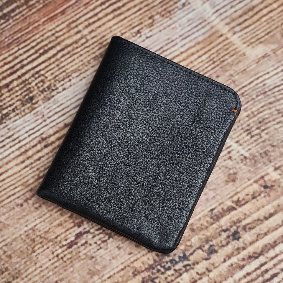 Dünnen männer Geldbörse Aus Echtem Leder Lässig Kleine Geldbörse Kredit Visitenkarte Halter Brieftasche Bifold Mini Geld Tasche Geldbörse NUPUGOO – Detail 6