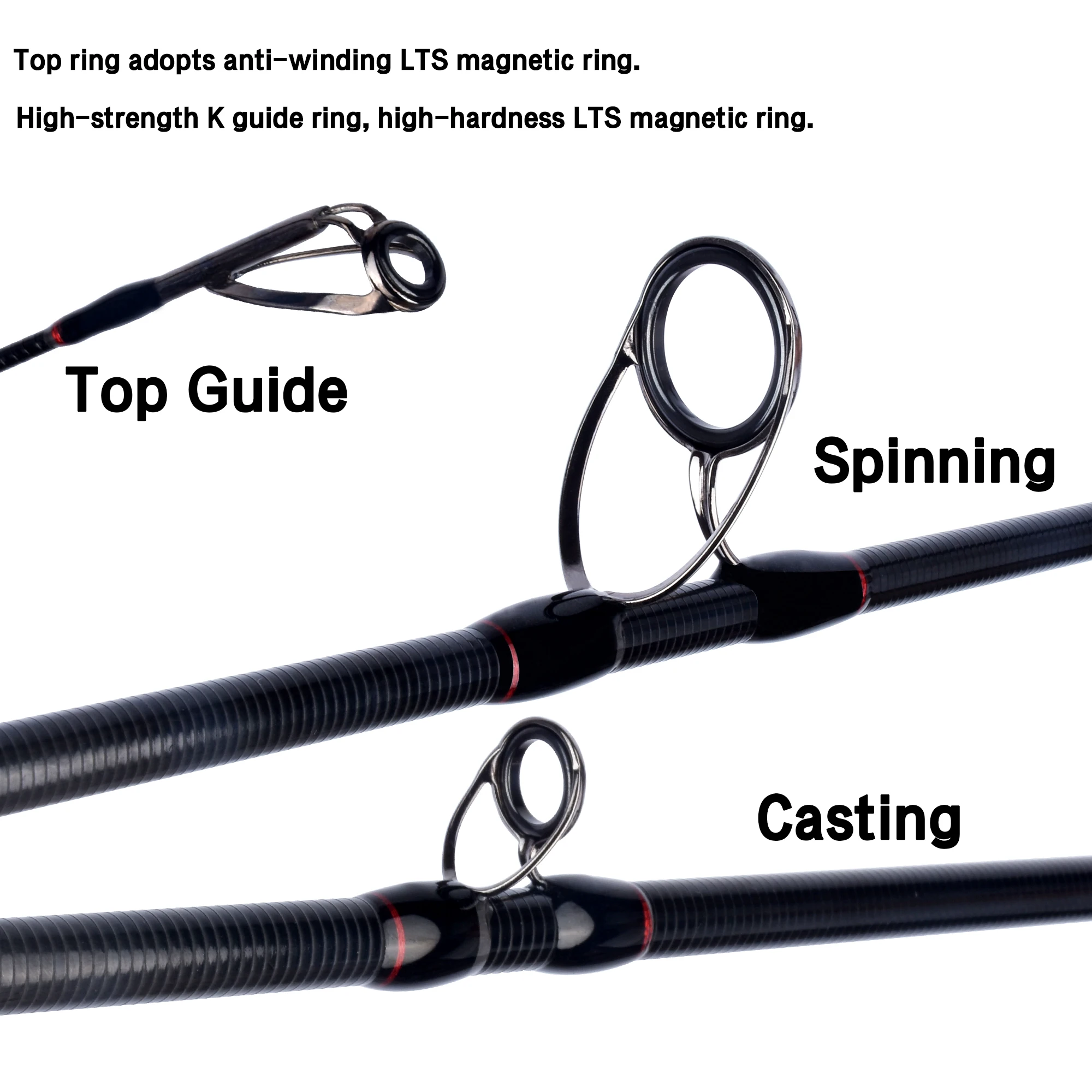 BIUTIFU Spinning Casting Lure Fishing Rod FUJI Guide 1.8/2.1/2.4/2.7/3.15m Carbon 3-70g M/MH/H Baitcasting For Seabass Pike Pole - Image 4