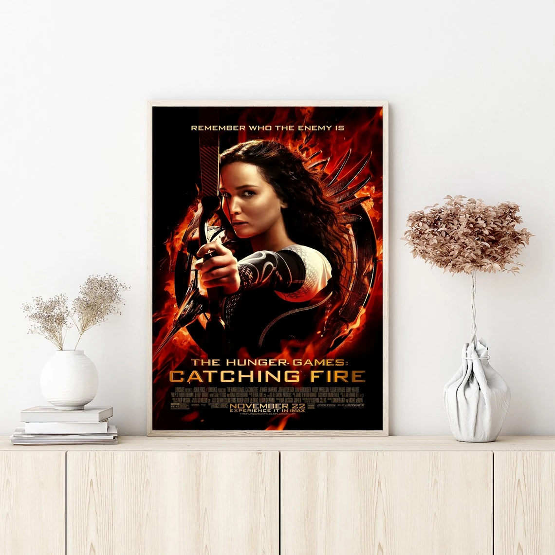 Hunger Games Catching Fire Movie Poster Wall Art Canvas Painting Bedroom Living Room Home Decoration (No Frame)