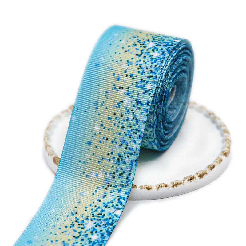 10 Yards 1,5 Zoll 38 mm Regenbogenfarben bedruckte Ripsbänder für Haarschleifen, DIY-Bastelmaterial Y2020110401 – Detail 4