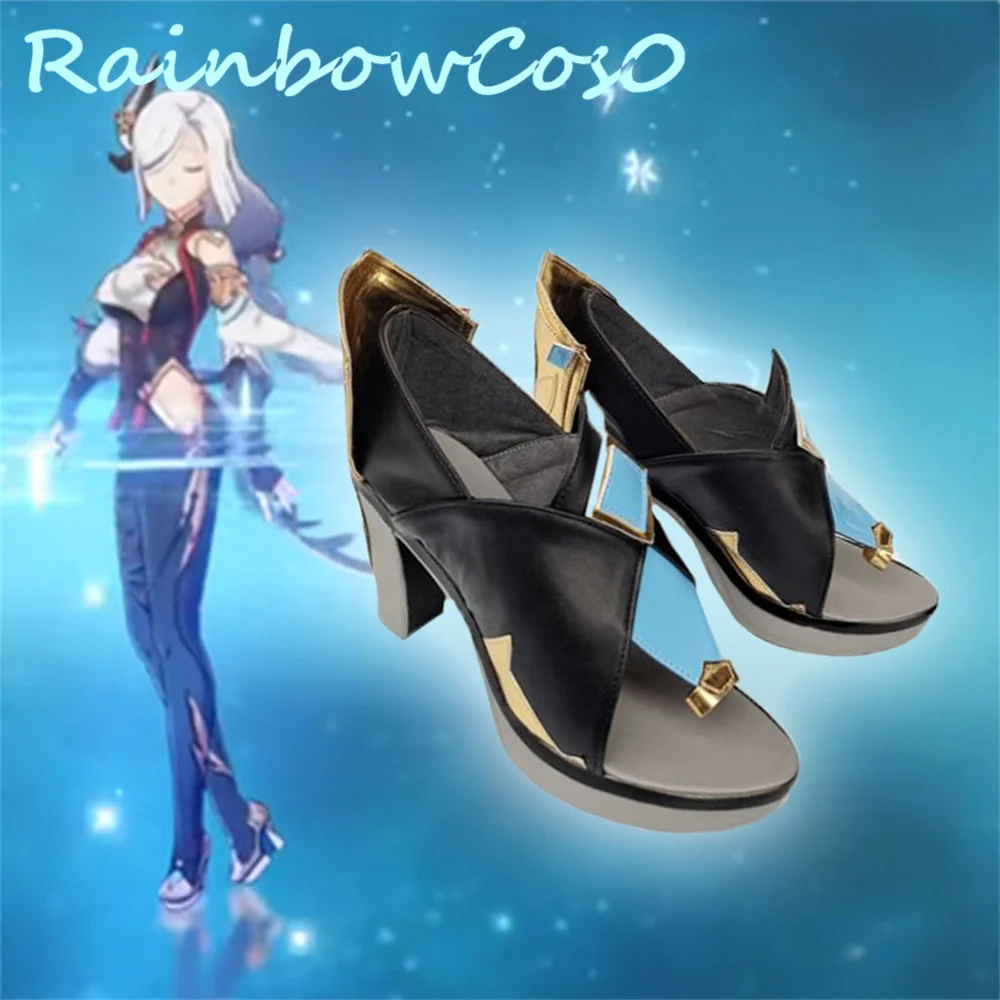 Genshin Impact  Shen He Liyue Cosplay Shoes Boots Game Anime Carnival Party Halloween Chritmas Rainbowcos0 W2129
