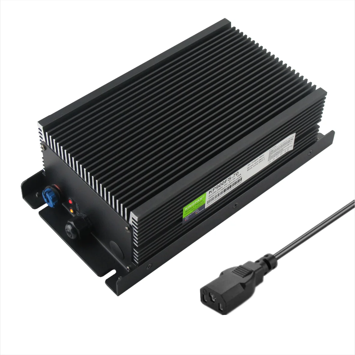 IP67 Waterproof 12v 24v 36v 48v 60v lifepo4 lead acid no fan RV battery charger for outdoor