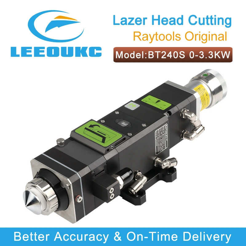 

LEEOUKC Raytools Original Fiber Laser Cutting Head BT240S 0-3.3KW Manual Focusing For for QBH Metal Laser FIber Laser Cutting