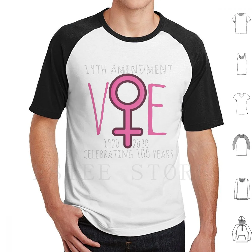 

19th Amendment Women's Vote T Shirt Print Cotton Vote Politics Feminism Suffrage Constitution Right To Vote Election