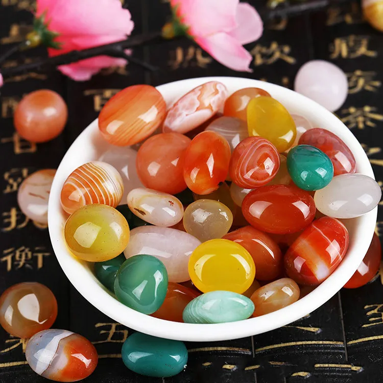 Rain Flower Stone Aquarium Colored Pebbles Flower Pot Decoration stones garden gardening garden decoration