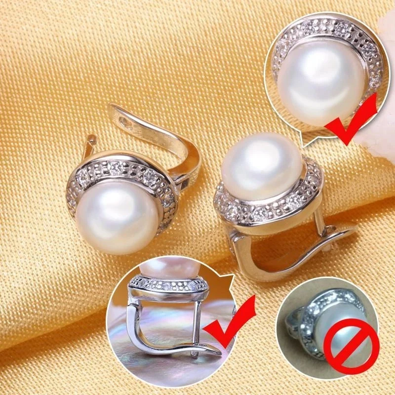 CAOSHI Elegant Women Simulated Pearl Earrings Low-key Luxury Stud Earrings Shiny Zirconia Wedding Accessories Delicate Jewelry