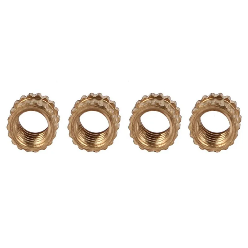 ABSF M3 x 3mm Female Thread Brass Knurled Threaded Insert Embedment Nuts 100PCS