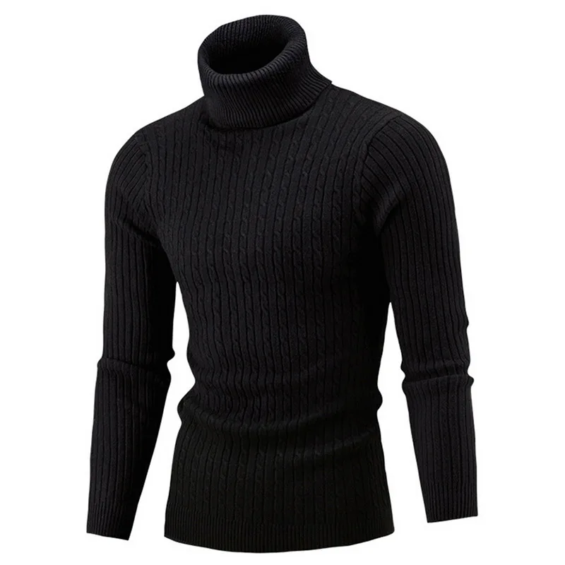 Winter Men\'s High Quality Turtleneck Sweater Thicken Sweater Casual Pullover