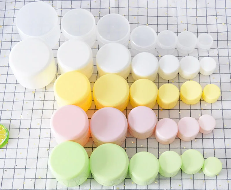 1PCS Refillable Bottles Plastic Empty Makeup Jar Pots Travel Face Cream Lotion Cosmetic Container Box Travel Bottle 10/20/30g