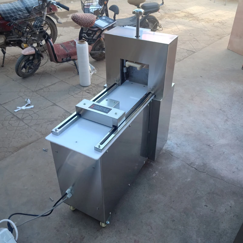 Stainless steel beef and mutton cutting machine low price freeze meat cutting and rolling machine quick production meat roll