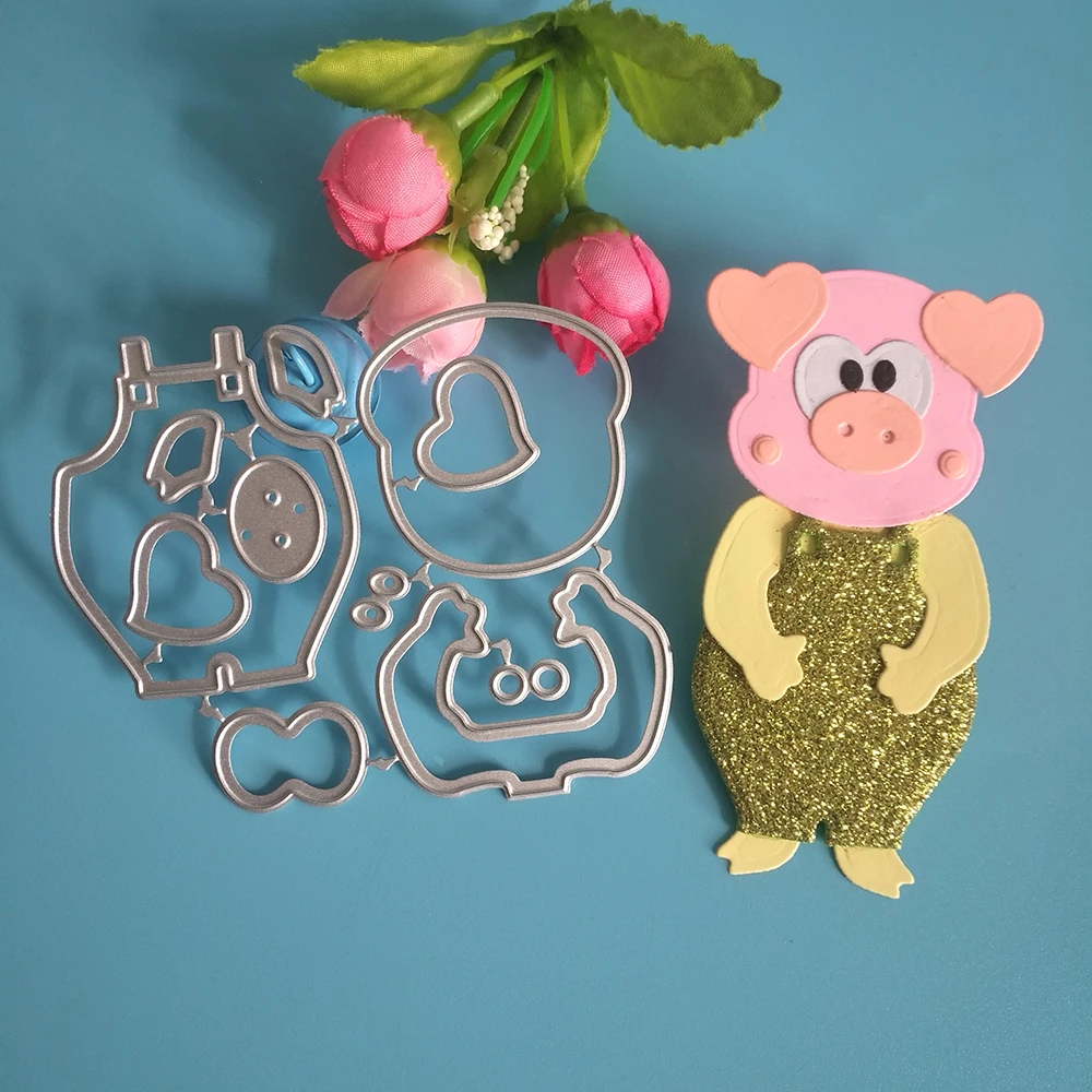 New exquisite pig wearing skirt metal cutting dies DIY scrapbooking embossed card photo album decoration handmade crafts